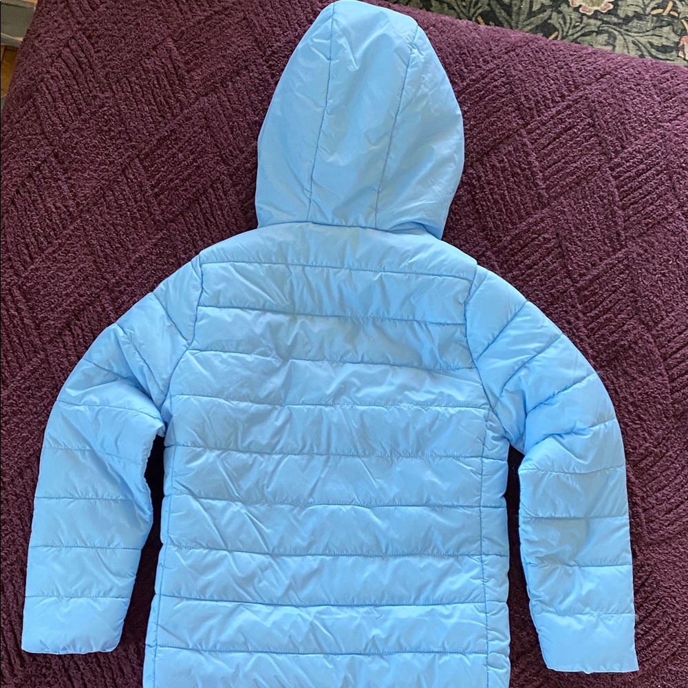 Vineyard Vines Girls' Sky Blue Hooded Puffer Jacket - Picture 6 of 6